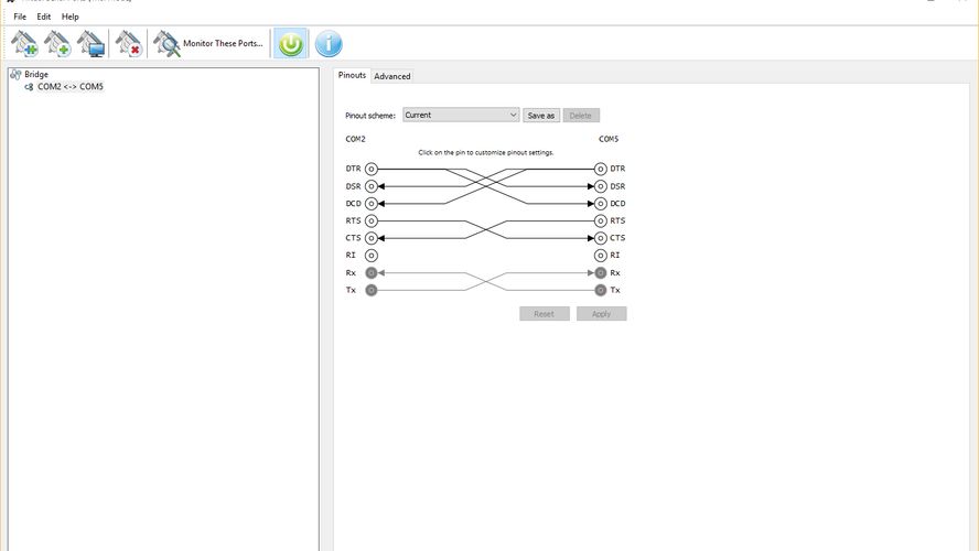 Free Virtual Serial Ports Windows usermode application, which allows