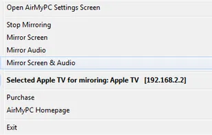Wirelessly AirPlay mirror your Windows PC screen