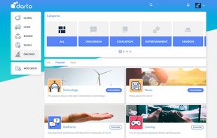 Discover page where you can find interesting communities to join.