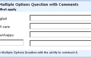 Multiple Options with Comments