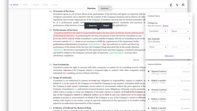 Redlining, commenting and unified audit log ensure bulletproof versioning and eSignature validity