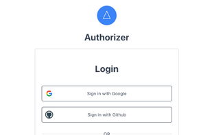 Authorizer (authentication) screenshot 1
