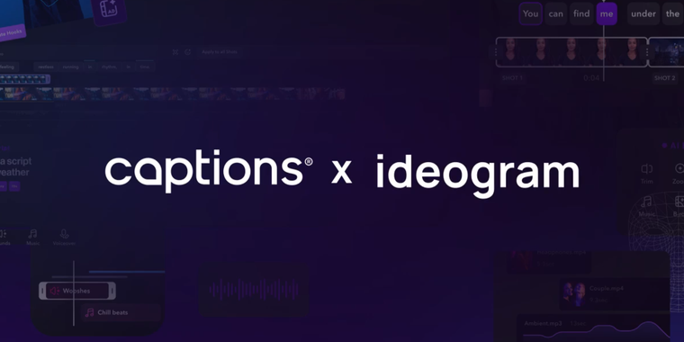 Captions integrates Ideogram and its image generation features image