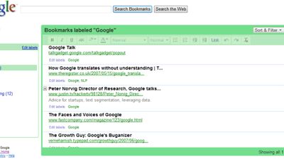 Google Bookmarks screenshot 1