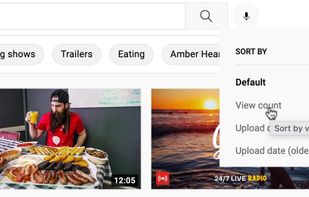 Sort videos on the home page