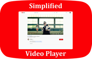 Simplify the video player. Remove the sidebar suggestions, comments, menu buttons, and more!