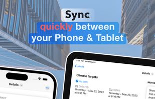 Smooth Note Editing and iCloud Sync
Keep your notes up to date with simple adjustments, and sync your changes across devices using iCloud.