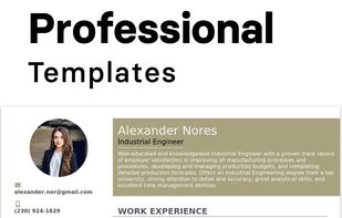 Professional Template to Build Resume