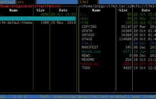 Tabs and compressed file VFS