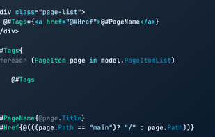 Return template in CodeBehind framework