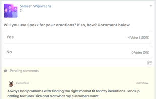 A created post where users have collaborated on the anonymous opinions