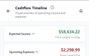 Cashflow timeline mobile version