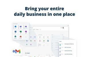 Support every colleague with an easy-to-use digital workplace. Provide access to all apps, data and information centralized in one place. A dashboard with widgets provides unified data interaction and the “My Day” agenda helps focus on today’s actions.