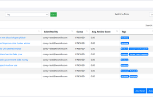 List of submitted applications