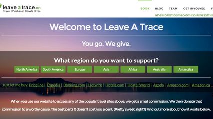 Leave A Trace homepage