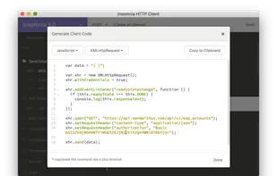 Generate code snippets for over thirty different language libraries, like NodeJS, Go, Swift, Python, Java, C, and others.