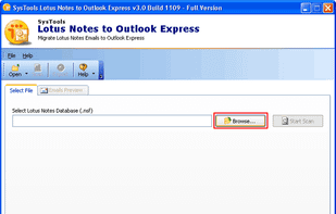 Click on Browse button and choose NSF File