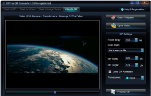 SWF-AVI-GIF Converter screenshot 2
