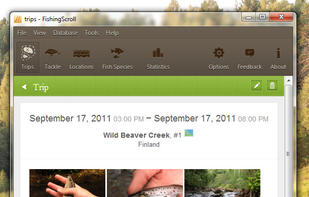 FishingScroll - Trip Page