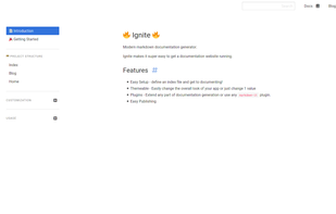 Ignite (documentation generator) screenshot 1