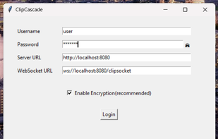 ClipCascade screenshot 1