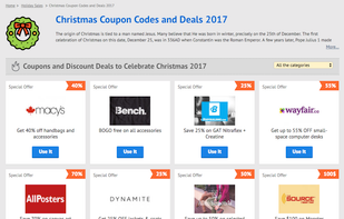 The best offers for upcoming event or holiday