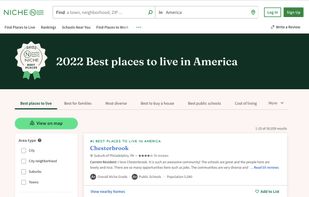 Preview of the places to live search