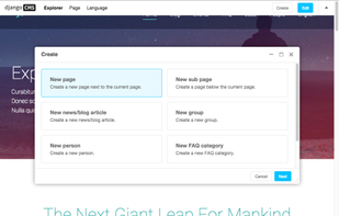 django CMS screenshot 1
