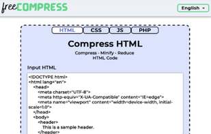 Compress or Minify HTML