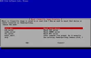 Setup the clonezilla image home directory