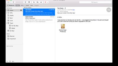 Apple Mail screenshot 1