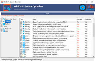 WinExt System Optimizer screenshot 1