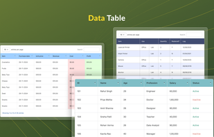 Create various type of Data table as per your business needs