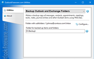 Backup Outlook and Exchange Folders screenshot 1