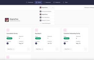 Organise your forms with workspaces