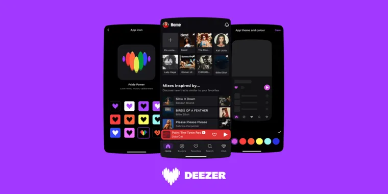 Deezer introduces interface themes and quick access for personalization