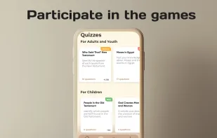 Explore engaging quizzes for all ages, test your knowledge, and earn rewards while learning about the Bible.