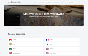 EsimsCompare screenshot 2