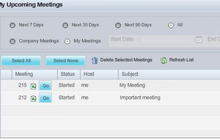 Scheduled Upcoming Meetings