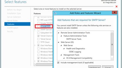 Microsoft SMTP Server screenshot 1