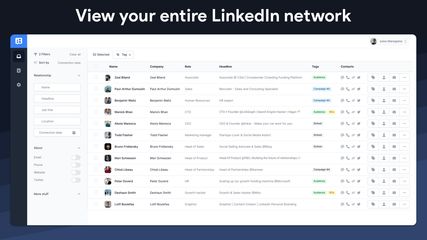 View your entire LinkedIn network in CRM mode.