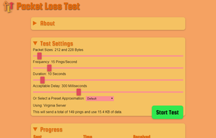 Packet Loss Test screenshot 1