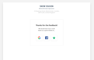 Positive customers get asked to leave reviews