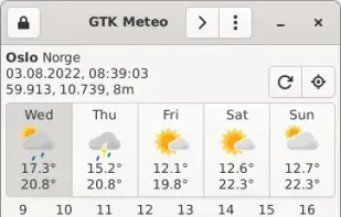 GTK Meteo screenshot 1