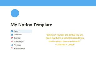Notion Quotes Widget
You can make your own quotes with the text widget.
