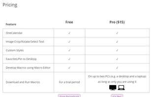 Updated free vs. pro features & fees.
