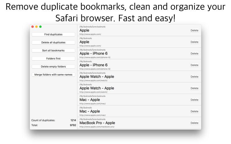 BookmarkApp: Bookmark duplicate cleaner and unique and useful tool 