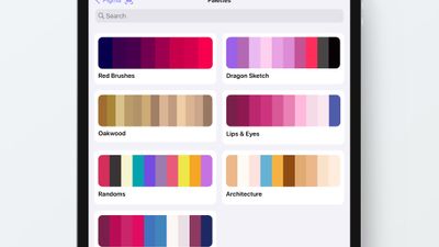Save the captured colors as Palettes in your iPad