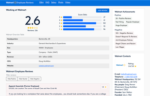 Walmart Employee Reviews screenshot 1