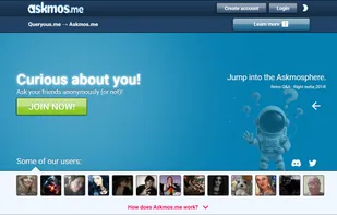 Welcome to Askmos.me! - Home page, Desktop